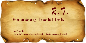 Rosenberg Teodolinda névjegykártya